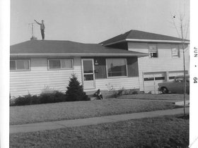 1964 June 1125 Arbor Dr. Dave on roof.jpg